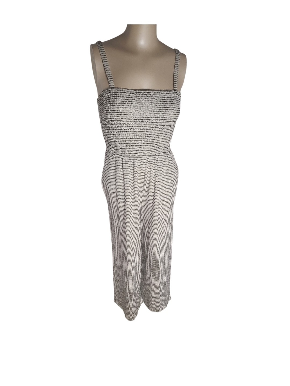 Old Navy XS Striped Jumpsuit Wide Leg Smocked Tube Cami Romper Boho Casual Beach